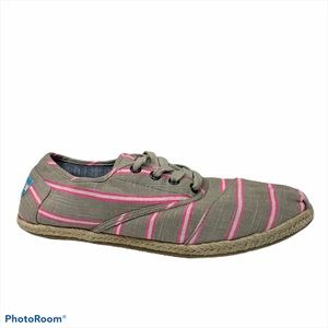 Toms tan pink lace up casual shoes 10